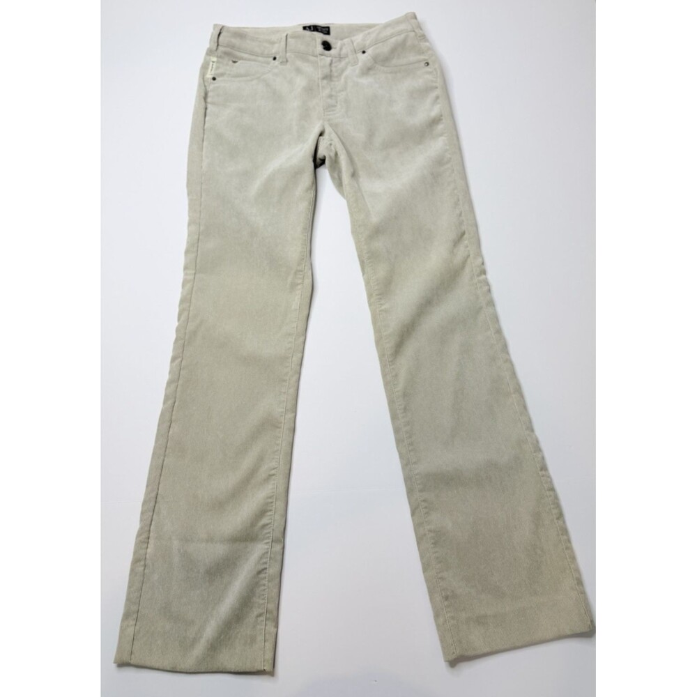 Armani Jeans Womens 27 Gray Corduroy Pants Bootcut Stretch Designer Italy 28x30